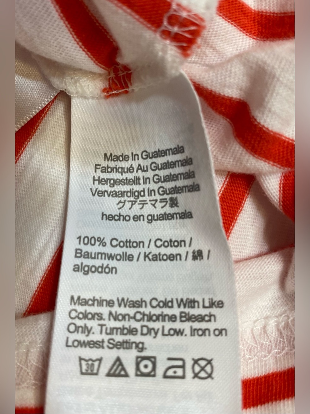 J Crew Red & White Striped Long Sleeve Lightweight Tee Shirt. Size Medium. EC. - Picture 9 of 11